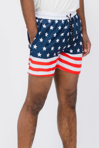 Team Usa Flag Swim Trunks