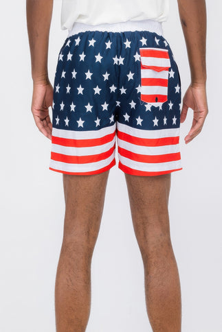 Team Usa Flag Swim Trunks