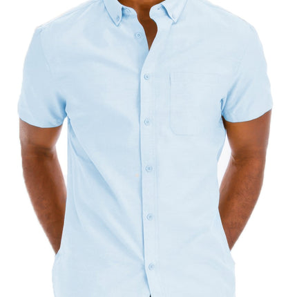 Men's Casual Short Sleeve Solid Shirts