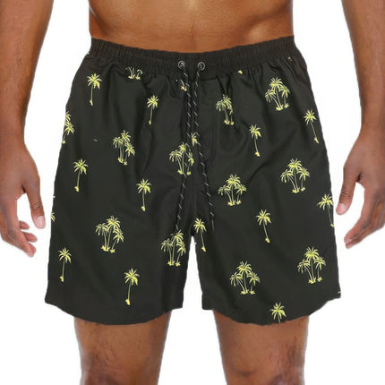 Palm Tree Print Swim Trunks