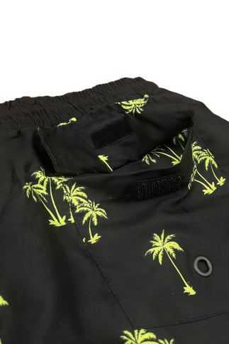 Palm Tree Print Swim Trunks