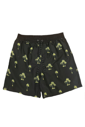 Palm Tree Print Swim Trunks