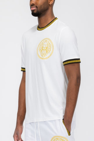 Gold Lion Embroidery T-shirt