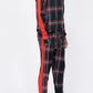 Plaid Checkered Full Zip Track Pants