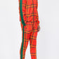 Plaid Checkered Full Zip Track Pants