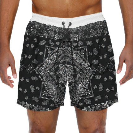 Paisley Bandana Print Swimming Trunks