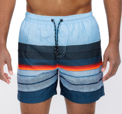 Blue Stripes Swim Trunks