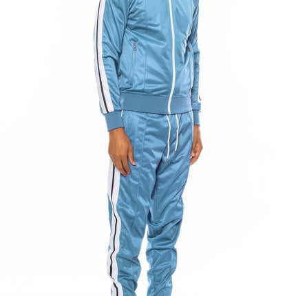 Striped Tape Front Pleat Track Suit