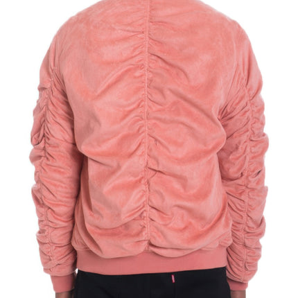 Mirosuede Scrunched Bomber Jacket