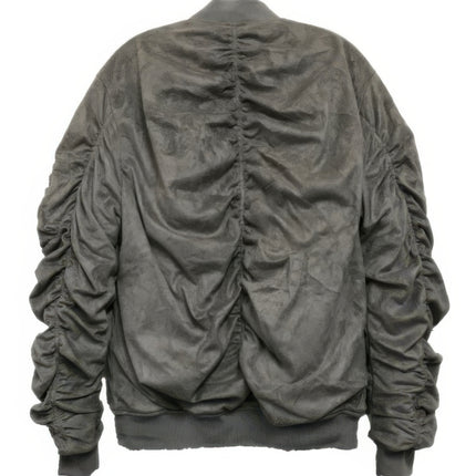 Mirosuede Scrunched Bomber Jacket