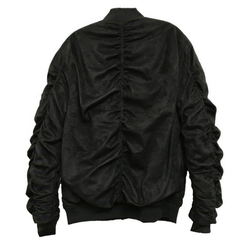 Mirosuede Scrunched Bomber Jacket