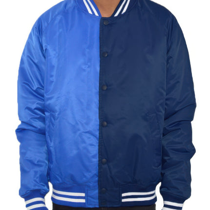 Color Block Two Tone Varsity Jacket