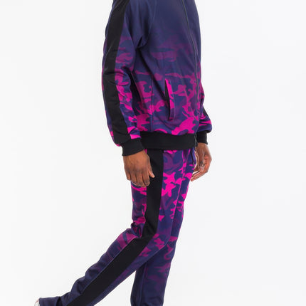 Mens Camo Ombre Print Track Pants