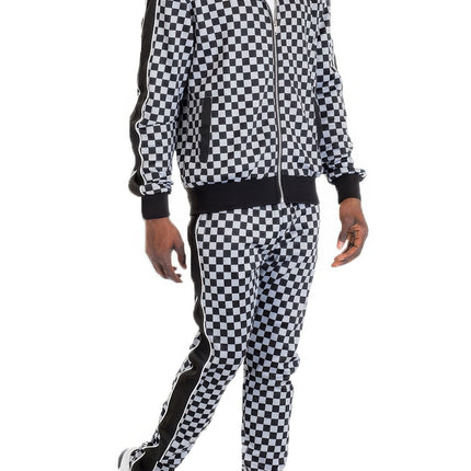 Rich Checkered Track Pants