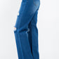 American Bazi High Waist Distressed Wide Leg Jeans