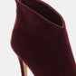 Beast Fashion Suede Stiletto Ankle Booties with Back Zippers