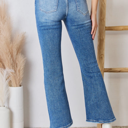 RISEN Full Size High Rise Ankle Flare Jeans