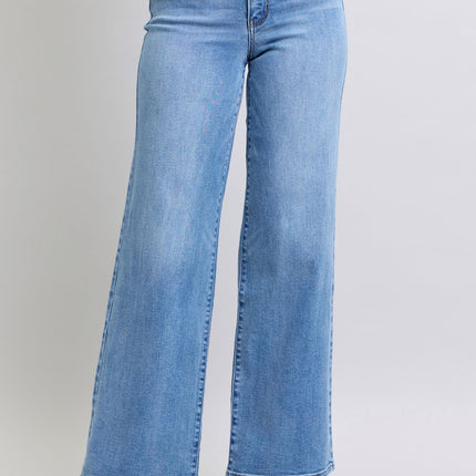 Judy Blue Full Size Wide Leg Jeans with Pockets