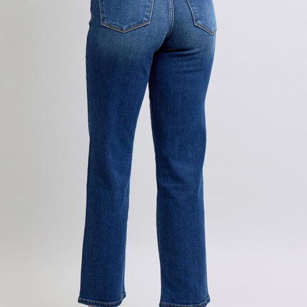 Judy Blue Full Size Side Seam Detail Straight Jeans with Pockets