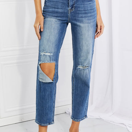 RISEN Full Size Emily High Rise Relaxed Jeans