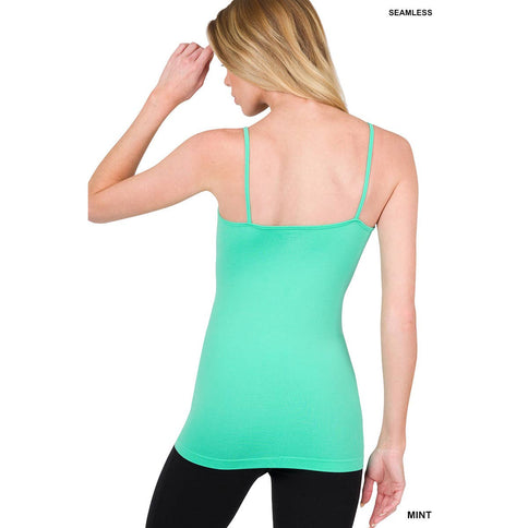 MINT SEAMLESS TRIPLE CRISS-CROSS FRONT CAMI TOP