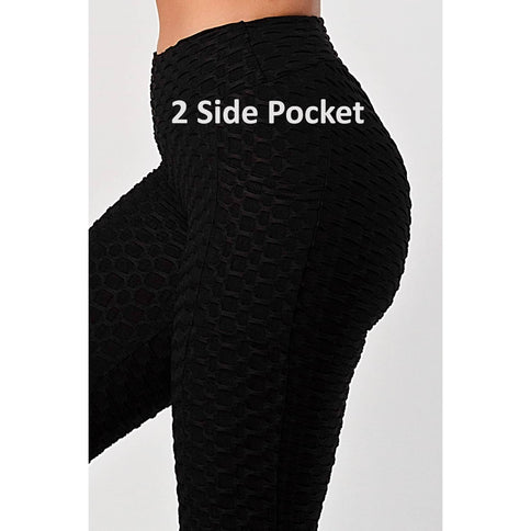 HIGH WAIST YOGA PANTS SCRUNCH BUTT LIFT LEGGINGS WITH POCKET