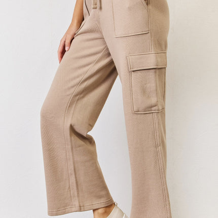 RISEN High Waist Cargo Wide Leg Pants