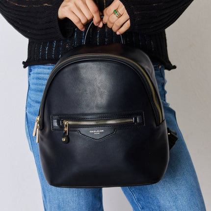 David Jones PU Leather Backpack