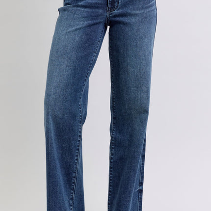 Judy Blue Full Size Raw Hem Mid Rise Jeans