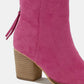 Beast Fashion Suede Point Toe Ankle Booties