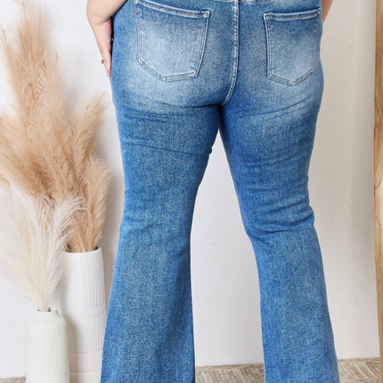 RISEN Full Size High Rise Ankle Flare Jeans