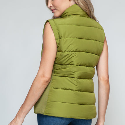 Snobbish Zip Up Turtleneck Vest with Pockets