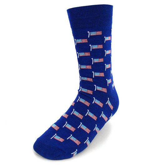 Men's American Flag Novelty Socks Blue