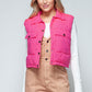 Snobbish Snap Down Quilted Crop Vest