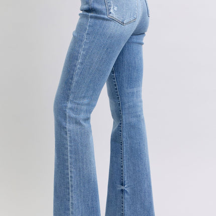 Judy Blue Full Size Raw Hem High Rise Bootcut Jeans