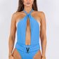 ONE PIECE BATHING SUIT DEEP OPEN WITH BELT ON WAIS