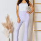 RISEN Full Size High Waist Ultra Soft Knit Flare Pants