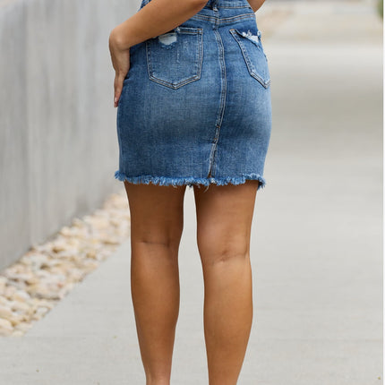 RISEN Amelia Full Size Denim Mini Skirt