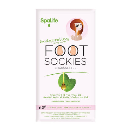 Pink Invigorating Foot Sockies Spearmint & Tea Tree Oil