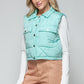 Snobbish Snap Down Quilted Crop Vest