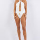 ONE PIECE BATHING SUIT DEEP OPEN WITH BELT ON WAIS