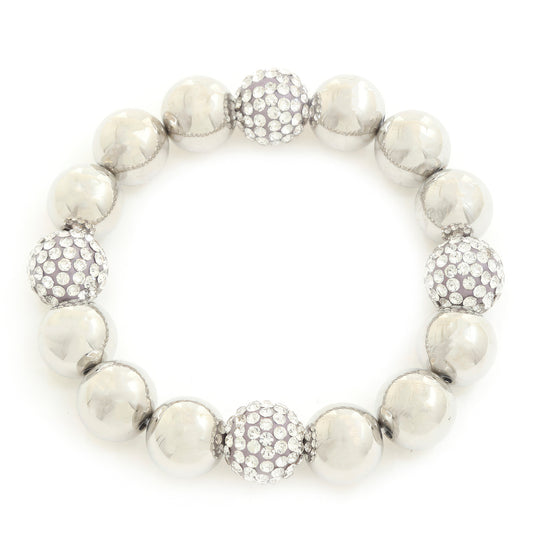 Rhinestone Ball Beaded Bracelet