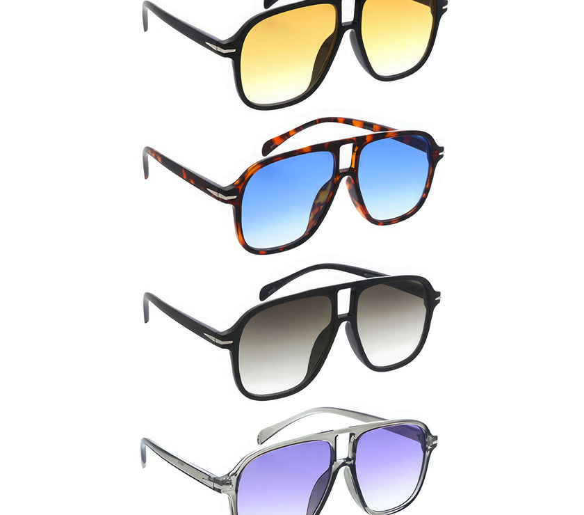Fashion Large Aviator Frame Sunglasses